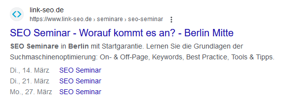 Title und Description auf SERP 13.03.2023